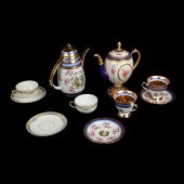(10) Pcs porcelain, c/o House of Faberge