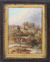 19th C Continental landscape painting,