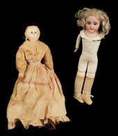 (2) Antique dolls, c/o Kestner bisque