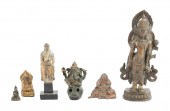 (6) Asian deity figures, unmarked, c/o