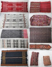 Ethnic textiles and pillow grouping