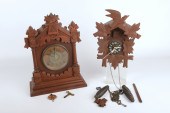 (2) Clocks, c/o gingerbread mantel clock