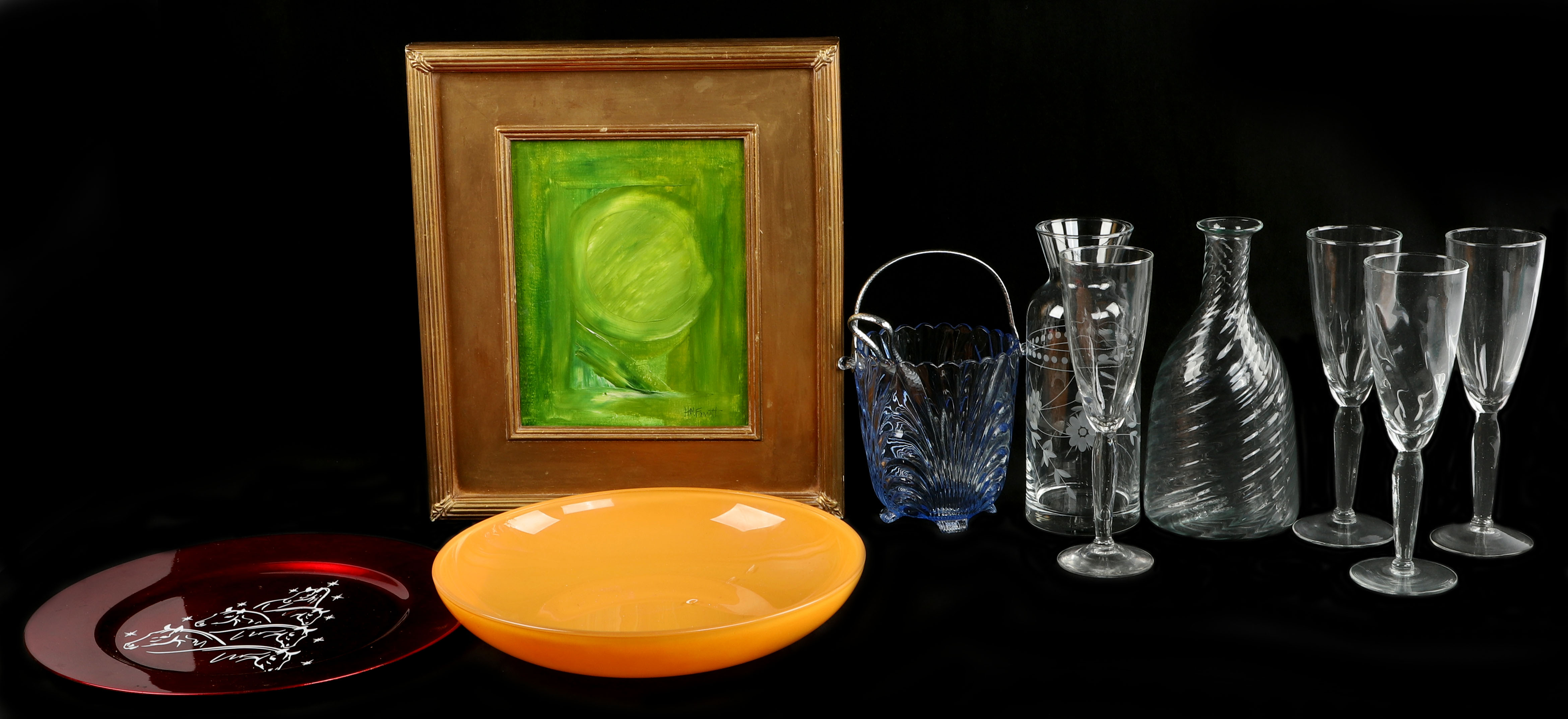 Mixed lot including 4 glass 3ca7ef