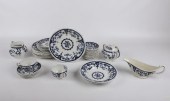 (34) Pcs Adams flow blue porcelain dinnerware,