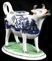English Staffordshire cow creamer with