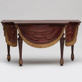 FRENCH PAINTED AND PARCEL-GILT CONSOLE