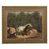 WARD. THE HUNTING PARTY, OIL (Early