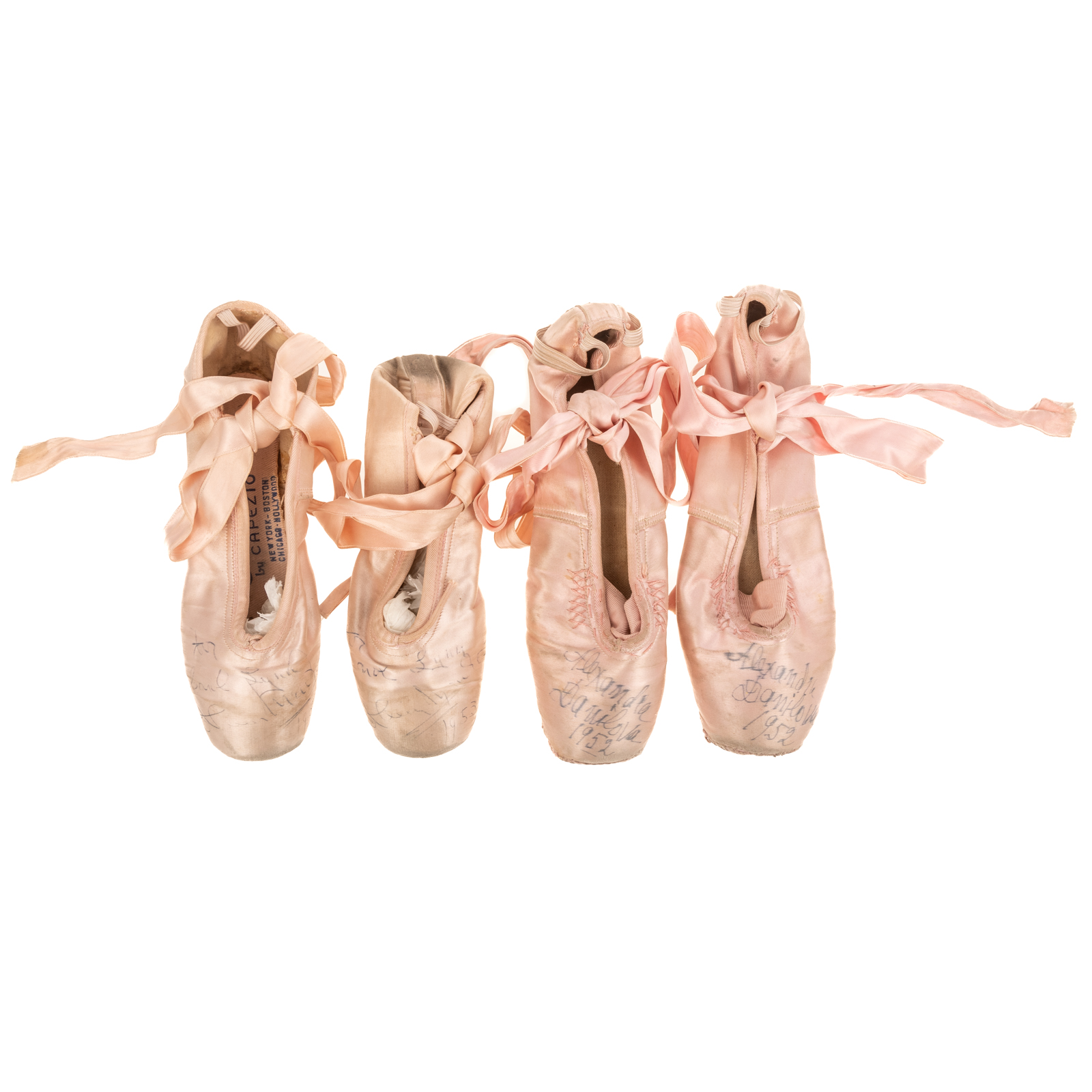 TWO SIGNED PAIRS OF BALLERINA TOE 3caf45