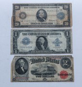 THREE LARGE SIZE US CURRENCY 1917 -