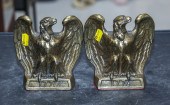 A PAIR OF BRASS EAGLE BOOKENDS 5 3/4