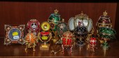 COLLECTION OF FABERGE STYLE JEWELLED