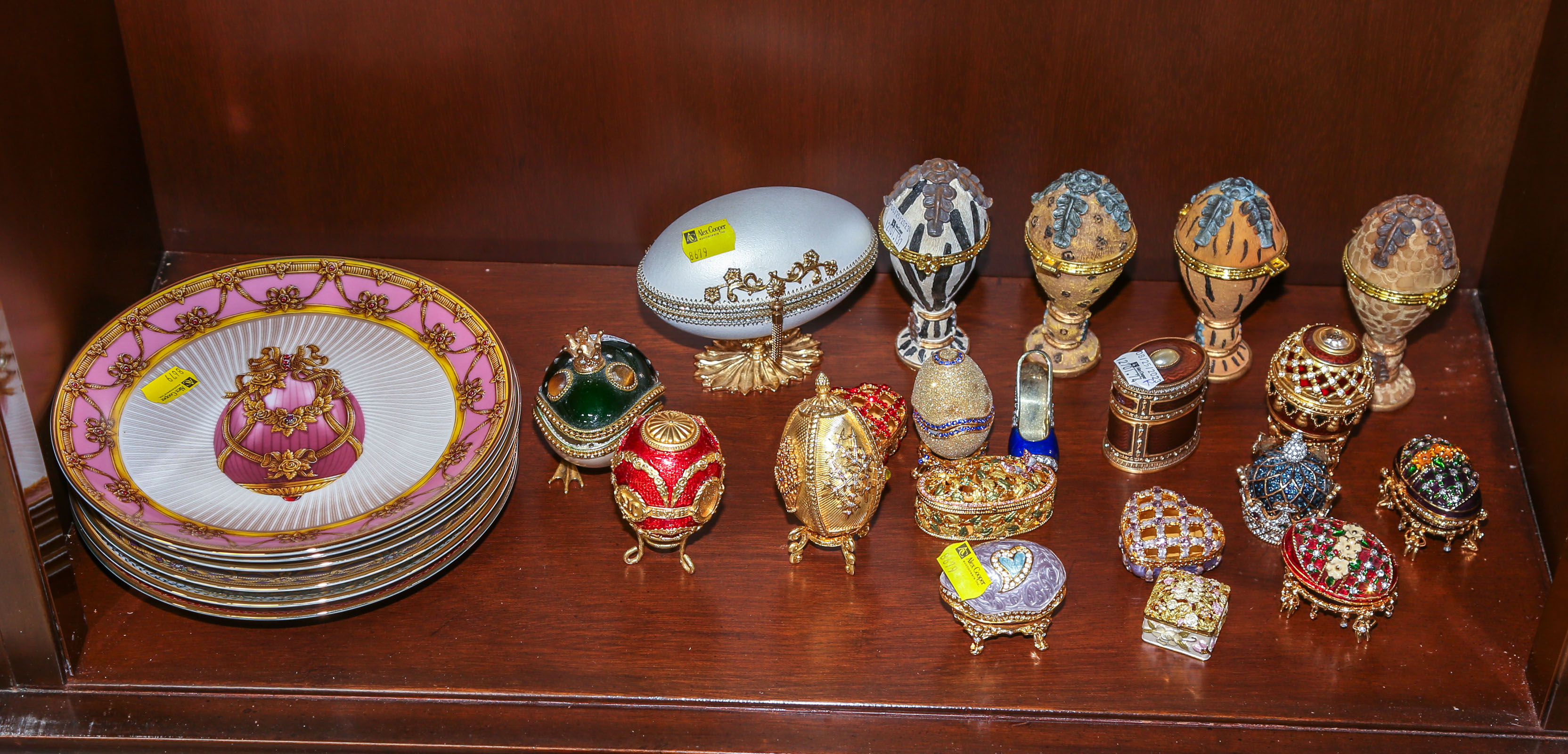 COLLECTION OF FABERGE STYLE BOXES 3cb417