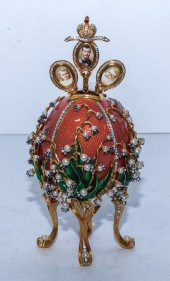A FABERGE STYLE EGG Modern, in the