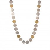 A HAMMERED TWO TONE STERLING NECKLACE