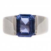 A 3.11 CTS GIA UNHEATED SAPPHIRE RING