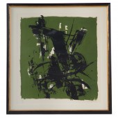 VERA HALLER. UNTITLED ABSTRACT, LITHOGRAPH