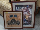 TWO POLITICAL POSTERS FRAMED Including 3cb941
