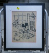 A MICKEY MOUSE PRINT, FRAMED Anonymous