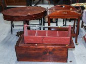THREE PIECES OF FURNITURE & TOOL TOTE
