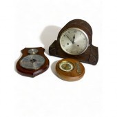 A VINTAGE LUFFT BAROMETER AND THERMOMETER