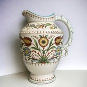 A VICTORIAN OLD HALL EWER. CAIRO PATTERN,