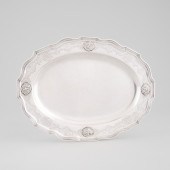 Continental Silver Shaped Oval Platter,