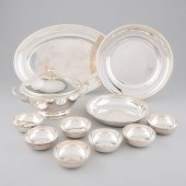 French Silver Plated Perles Oval Platter,