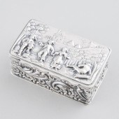 Edwardian Silver Repoussé Ring Box,