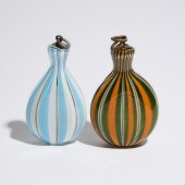 Two Venetian Coloured Glass Perfume