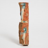Egyptian Polychromed Sarcophagus Fragment,