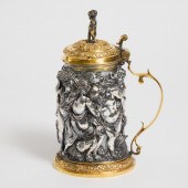 English Victorian Parcel Gilt and Silvered