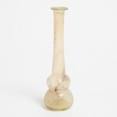 Roman Clear Glass Double Gourd Candlestick