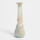 Roman Pale Turquoise Glass Candlestick