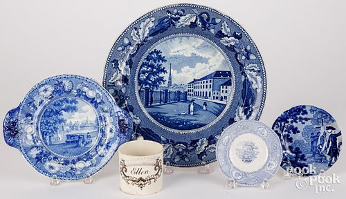 HISTORICAL BLUE STAFFORDSHIRE SOUP 3c99f2
