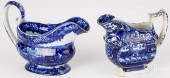 TWO HISTORICAL BLUE STAFFORDSHIRE GRAVY