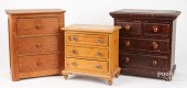 THREE VICTORIAN DOLL SIZED CHESTS 3c9a69