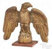 CARVED EAGLE, LATE 19TH C.Carved eagle,