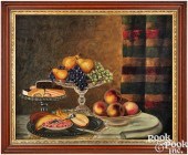 AMERICAN OIL ON CANVAS STILL LIFE WITH