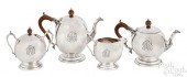 FOUR PIECE STERLING COFFEE AND TEA SERVICETuttle