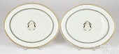 PAIR OF OVAL CHINESE EXPORT PORCELAIN