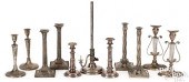 FIVE PAIRS OF SHEFFIELD CANDLESTICKSFive