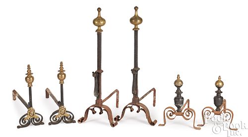 TWO PAIRS OF WROUGHT IRON CONTINENTAL 3ca0f1