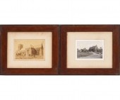 Two early photographs, framed and matted,
