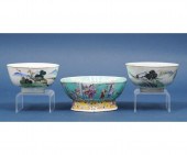 Three Chinese porcelain bowls, all Republic