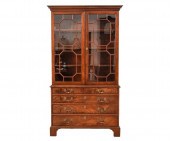 Chippendale style mahogany glass front