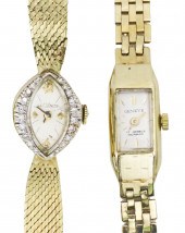 TWO 14K YG LADYS SWISS WATCHES Two