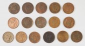 16PC. 1825-1852 LARGE CENT COIN COLLECTION