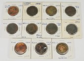 11PC. 1798-1818 LARGE CENT COIN COLLECTION