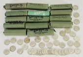 $70 ROOSEVELT ROLLED SILVER DIME COIN