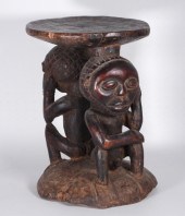 AFRICAN LUBA COUPLES FIGURAL CARVED